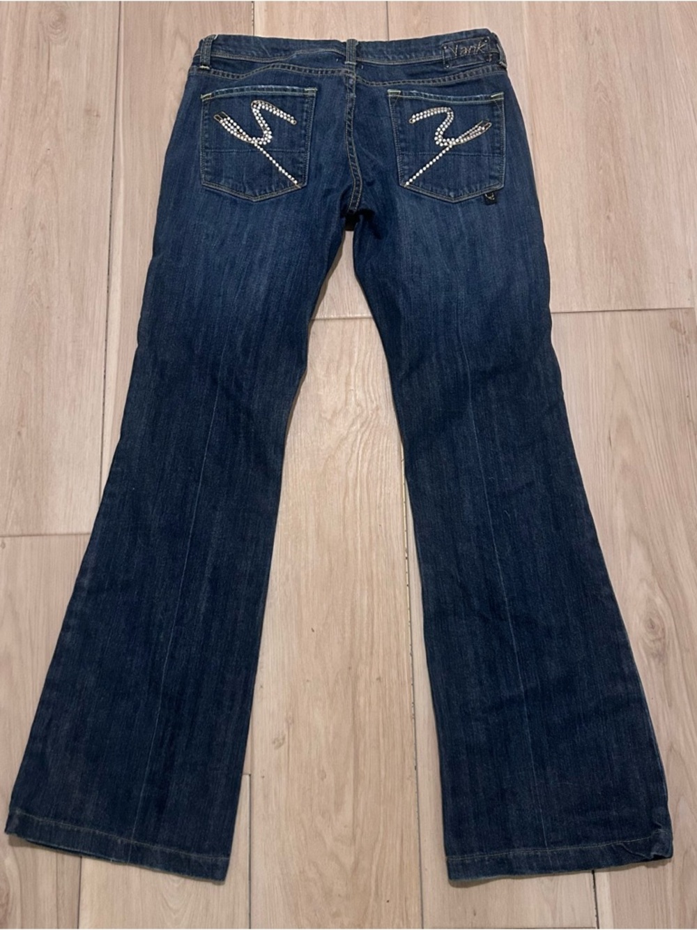 Vintage Y2K Yank Women’s Bootcut Low Rise Stretch Blue Jeans Embellished Size 30